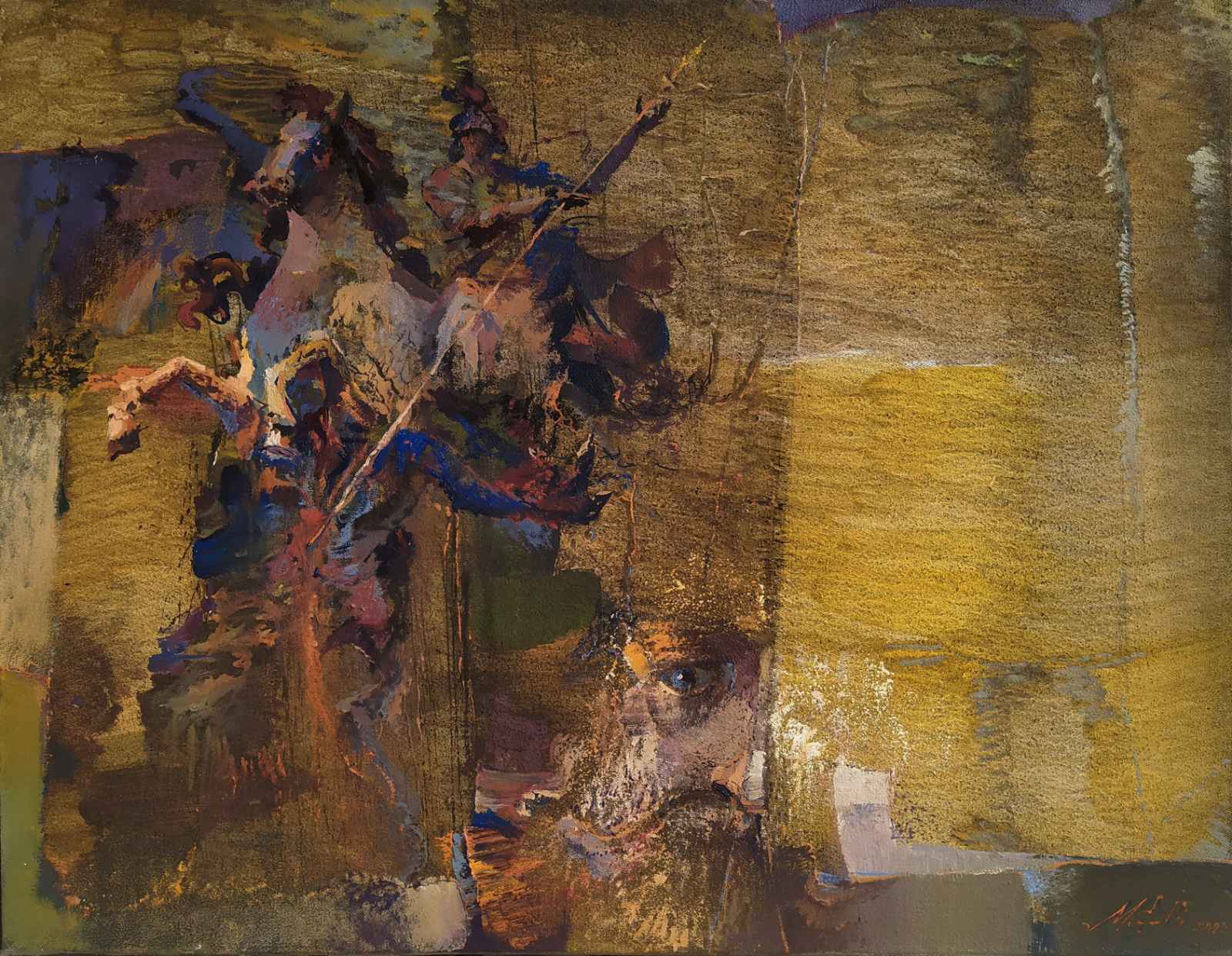 Іоан Георг Пінзель. Юрій Змієборець. Із серії «Ворота снів». Полотно, акрил, олія. 60х80. 2020